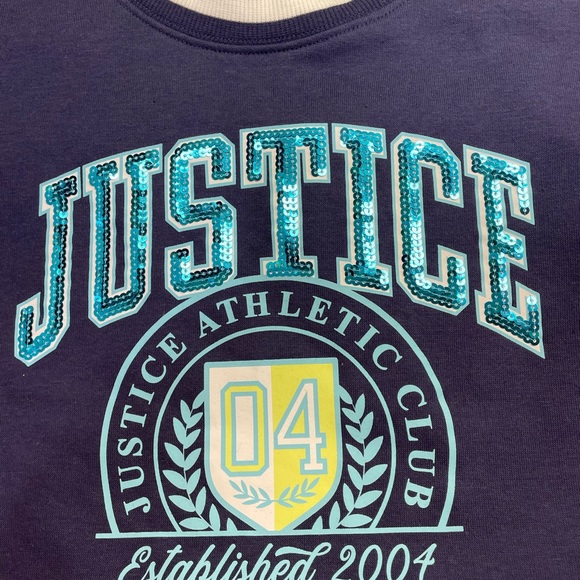 🆕 Justice Fleece Sweatshirt Dress, Size Small (7/8) - Picture 5 of 7